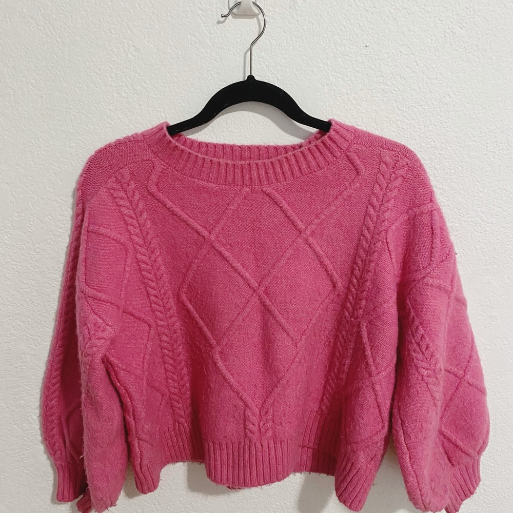 Line and Dot Anthropologie pink Rory sweater size M